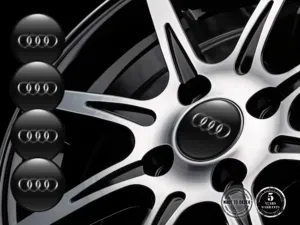 Audi Pegatina en Aros Estilo de Cúpula Epoxi
